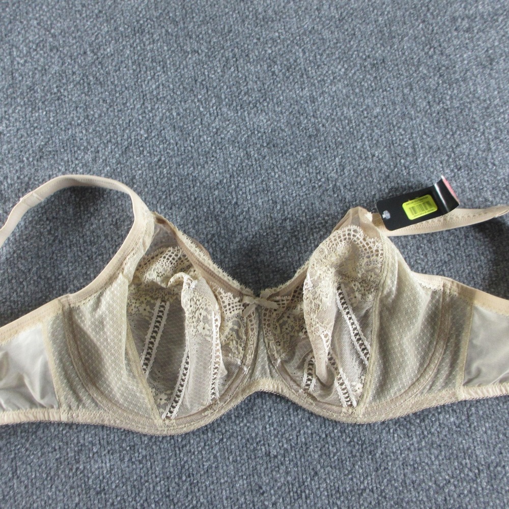 Wacoal Minimizer Bra Womens 36G Beige Full Coverage Unpadded Underwire Lace
